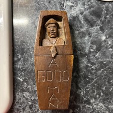 Vintage Folk Art Carved Wood Novelty - Phallic, 