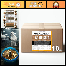 Premium Crushed Walnut Shell Media 10 LBS - 40-60 Grit for Sandblasting, Tumblin picture
