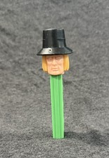 Vintage 1976 Bicentennial Pilgrim PEZ No Feet Austria Green Missing Hat Band picture