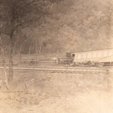RPPC Real Photo Postcard - Horrendous Railroad Locomotive Train Wreck  c1910 picture
