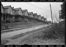 Photo:1930s Row Houses Residential Street Houses Road Scene picture