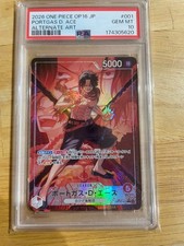 PSA10 Portgas D. Ace Leader Parallel OP16 001 One Piece Card picture