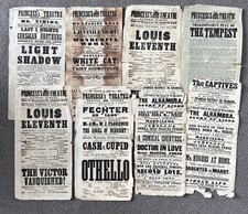 Antique 1850’s Victorian Princess’s Theatre Playbill Job Lot 8 Charles Kean picture