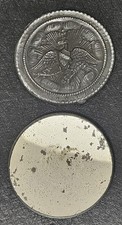 Antique French Pocket Mirror Patriotic American Eagle B.C. A Paris Brevete 19thC picture
