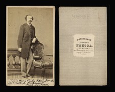 1866 Photo Rare Moscow Russia Signed Nazakov to Dr. Pitkin US Navy Surgeon 1860s picture