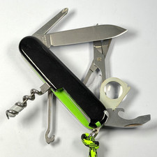 RedEdge Modified Victorinox Yeoman Black Plus Scales Green Liners picture