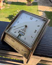 Vintage German Automatic Calendar Desk Clock Mannheim 1960 Franz Gurris FSC picture