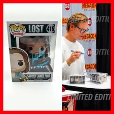JOSH HOLLOWAY SIGNED Funko Pop LOST Sawyer James Ford #416 Rare - COA + PICTURE picture