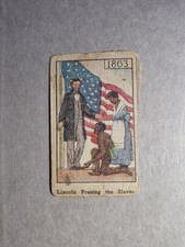 Vintage 1919 Mayfair Novelty Historic Events Lincoln Freeing The Slaves Card VTG picture