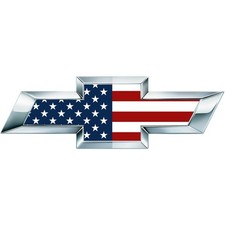 2 Classic American Flag US Universal Chevy Silverado Bowtie Vinyl Sheets Overlay picture
