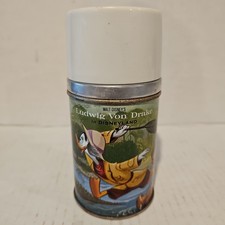 Vintage 1961 Walt Disney's Ludwig Von Drake Disneyland Thermos Aladdin White Cap picture
