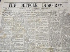 1887 SEPTEMBER 14 THE SUFFOLK DEMOCRAT NEWSPAPER - ANSON - SPALDING - NT 9600 picture