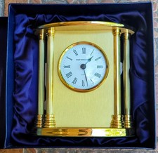 BAILEY BANKS & BIDDLE BRASS DESK CLOCK QUARTZ MODEL - NEW IN BOX picture