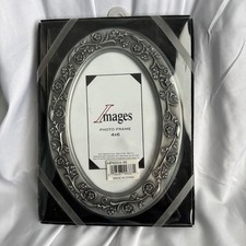 Freestanding Pewter Oval 4x6 Picture Frame With Floral Design Kohl’s NIB picture