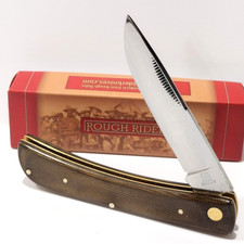 Rough Rider Brown Burlap Slipjoint Drop Point Folding Pocket Work Knife RR2779 picture