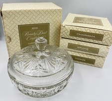 Avon Crystal Beauty Dust Container 3 Refills Puff New Old Stock Vintage 1980s picture