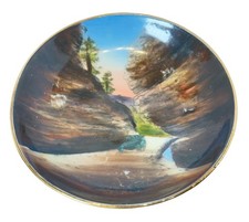 MANITOU COLORADO CO Antique MOUNTAIN CARS Souvenir Painted TRINKET PLATE picture