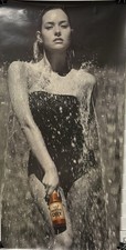 Vintage 1989 MICHELOB DRY ANHEUSER BUSH Waterfall Beer Poster Sexy Girl 30 X 14 picture