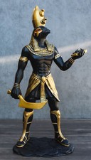 Ebros Egyptian Theme Falcon Horus Ra Holding Ankh Statue God Of War Sky Decor picture