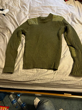 Brigade Quartermaster Green Ribbed Military Sweater w/ Patches Size 38 NATO No. picture