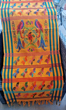 Vtg Guatemalan Table Runner Tapestry /Embroidered 48X18” Vibrant Folk picture