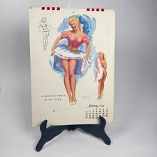 Complete 1952 Esquire Pin-Up Calendar Thompson Art Original Vintage 9x12 GUC picture