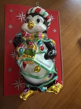 2005 Christopher Radko Penny Glow Brightly Penguin, vintage, adorable 5.5” picture