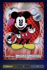 DIGITAL Topps Mickey Mouse Red & Black Legendary /28 Disney Chrome 26 picture