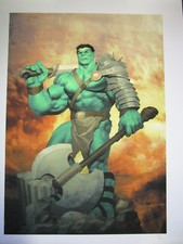 Marvel King HULK Sideshow Collectibles Premium Art Print #89 Signed Lithograph picture
