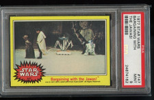 1977 Topps Star Wars # 147 Bargaining with the Jawas PSA 9 MINT Vintage Yellow picture