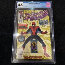 The Spectacular Spider-man #158 CGC 8.5  White Page Cosmic Spider-Man  Very Hot picture