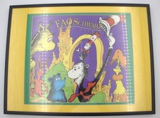 FAO Schwarz Fifth Avenue Dr. Seuss Framed Promotional Art 16.5