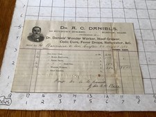 Original 1890 dr a c daniels - boston ma - hoof grower, colic cure, fever drops picture