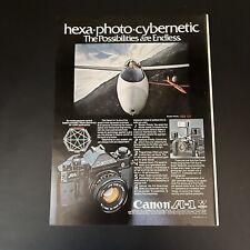 1980 Canon A-1 A1 SLR Camera Print Ad Original Vintage Hexa Photo Cybernetic picture