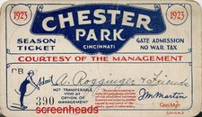 RARE ANTIQUE 1923 SEASON TICKET PASS 