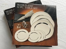 Vintage Paul Revere Silversmiths Silver Plated Charger Set, 8 Setting picture