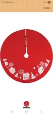 C&F Christmas Tree Skirt  Red , 54
