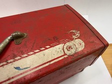 1960s Dodge Mopar Scat Pack Vintage Metal Toolbox Original Red 19x7.5 picture