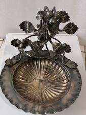 Antique Victorian Silver-plated Grape Stand & Centerpiece Bowl Robert & Belk picture
