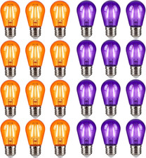 S14 Orange and Purple Light Bulbs Halloween 2W E26 String Light Bulbs picture