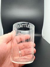 Rare Vintage 1920's US Battleship Maine Etched Glass Military Havana Harbor  picture