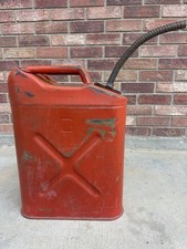 Vintage 1983 BLITZ USMC 5 Gallon Metal Gas Can Jerry Can Flexible Spout USA picture