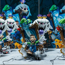 Wake studio Luigi Resin Statue In Stock H44cm Painted Ghost House Led Light picture