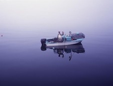 Photo:Thomaston Maine 1980s Lobsterman on Boat With Catch Lobstering picture