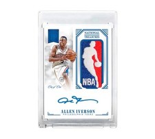 National Treasures Logoman Allen Iverson Autographs Signed Jersey Star Card picture