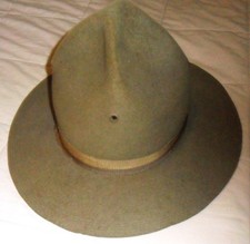 VERY NICE ORIGINAL PRE WW1 M1911 5 ROW STITCHED CAMPAIGN HAT picture