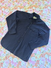 Vintage 1940's WWII US Navy CPO Wool Shirt - Named - L  WW2 picture