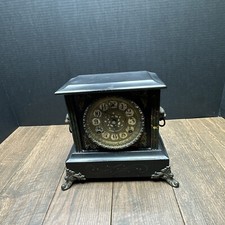 Antique 1906 Wm. L. Gilbert  Clock Co. Mantle Clock with Key & Pendulum picture