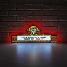 Rare Guns N' Roses LED Pinball Topper - Rock 'n' Roll Your Game picture