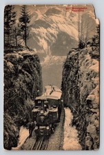 Brünigbahn Passhöhe Switzerland Train Mountain Pass Sepia Postcard c1910s picture